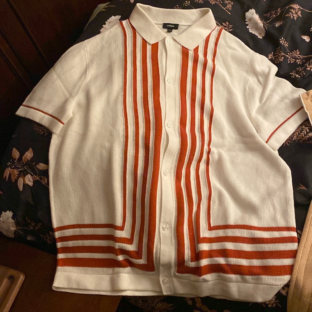 Express half sleeve knit polo